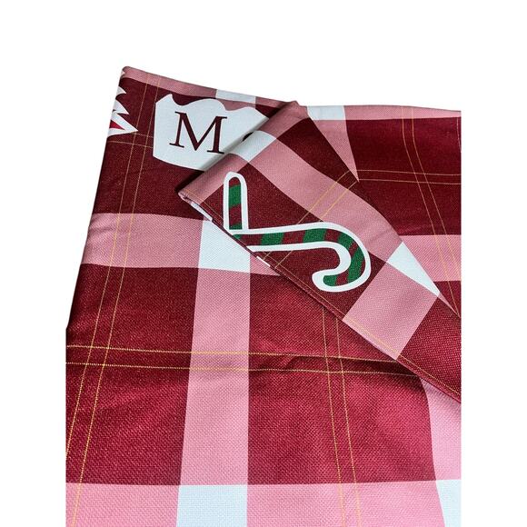 Christmas Tablecloth Red & White Plaid w/ Snowflakes, Trees... 70x54 - Picture 6 of 8